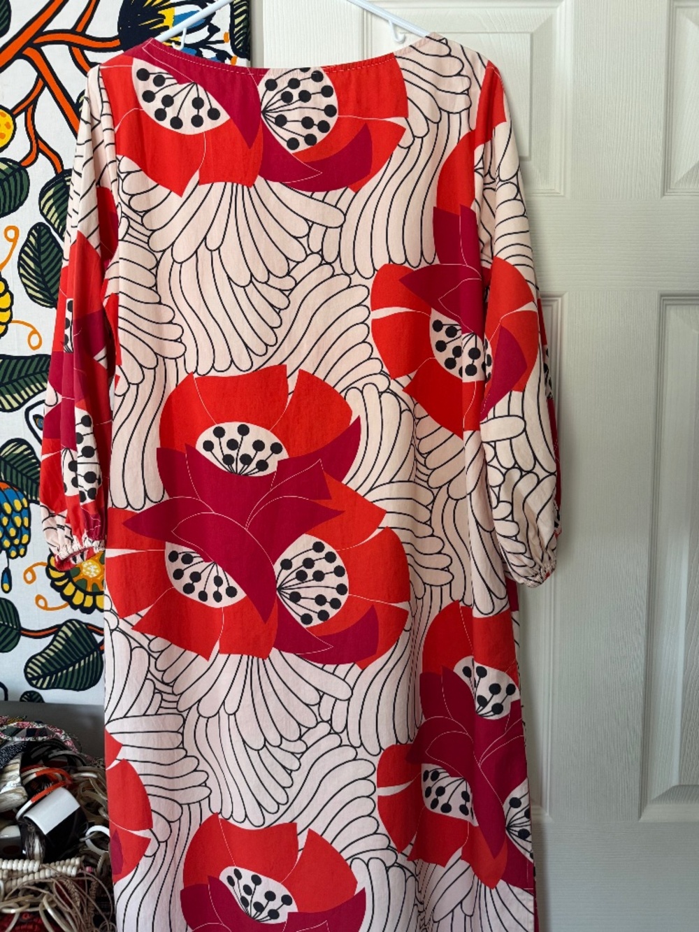NWT, FRANCES VALENTINE, MINNOW DRESS IN DARLING JAPANESE POPPY PRINT - Picture 2 of 16